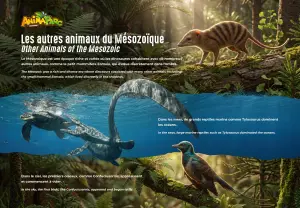 Panneau Les autres animaux du Mésozoïque