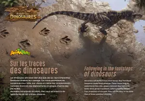 Panneau Sur les traces des dinosaures