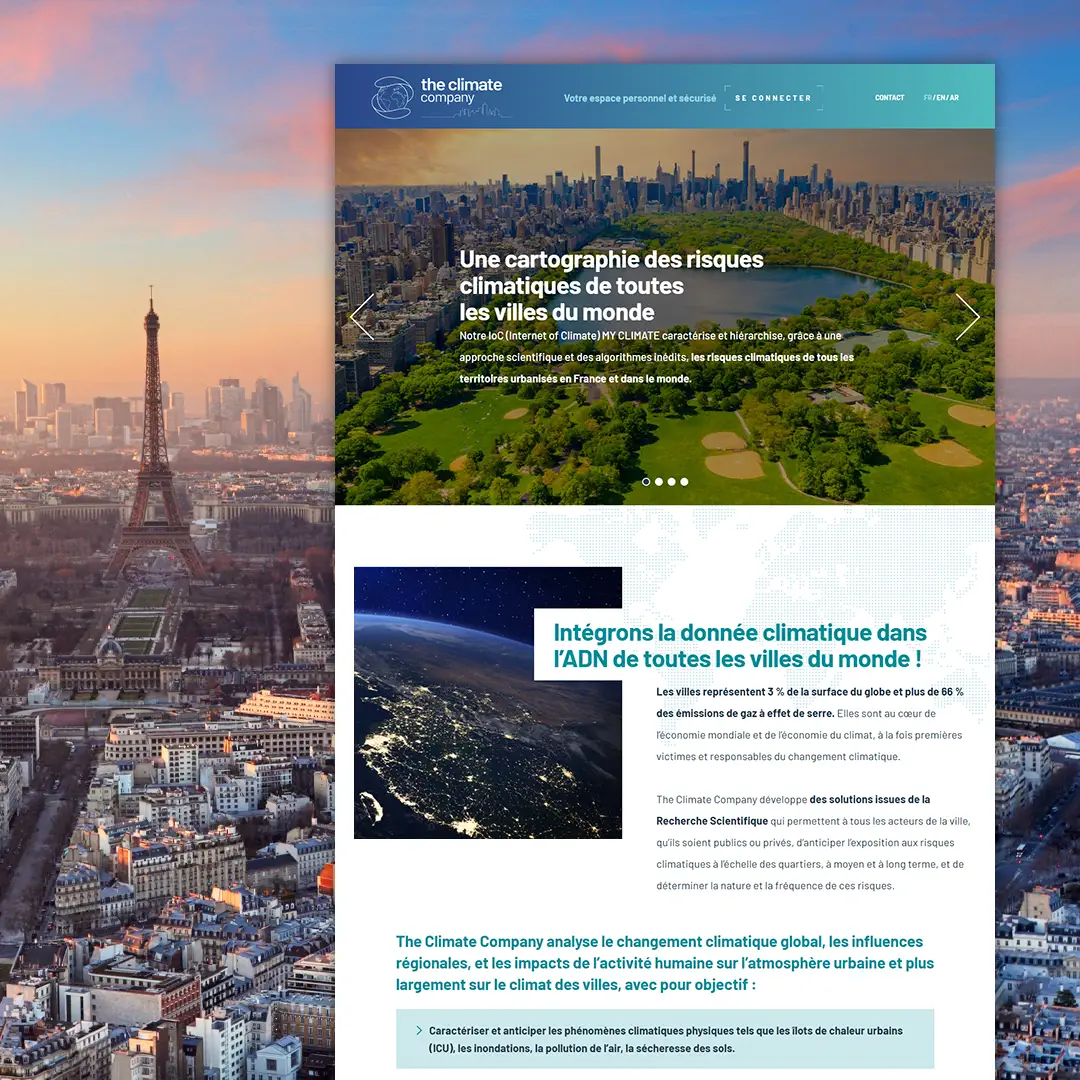 Création de site internet The Climate Company