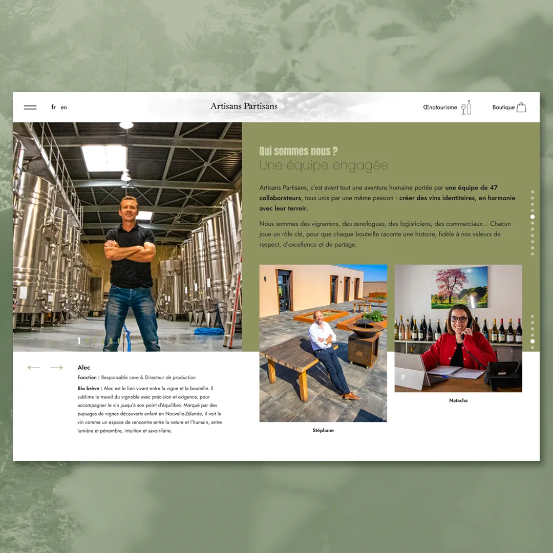 Cr&eacute;ation de site internet Artisans Partisans
