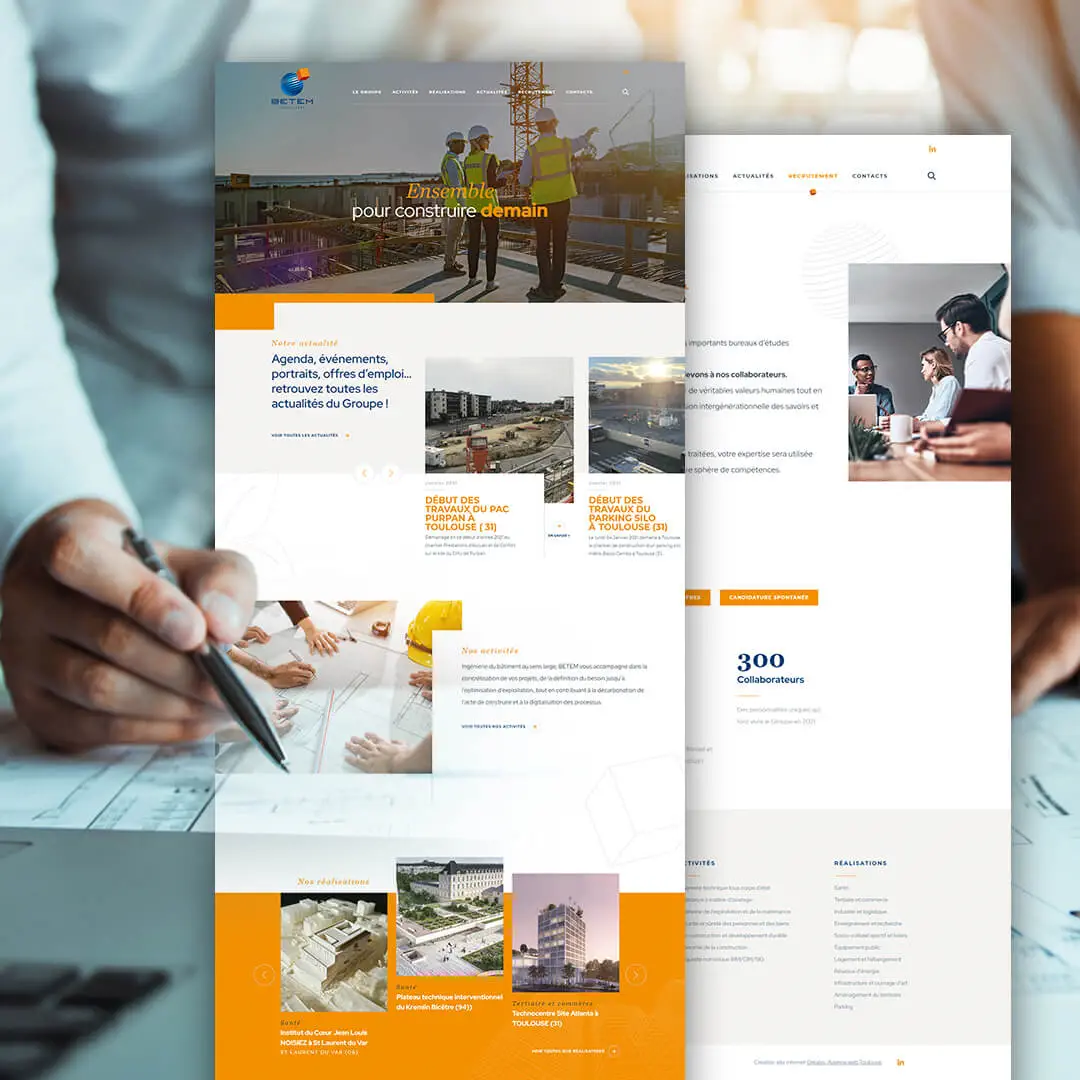 Cr&eacute;ation de site internet BETEM