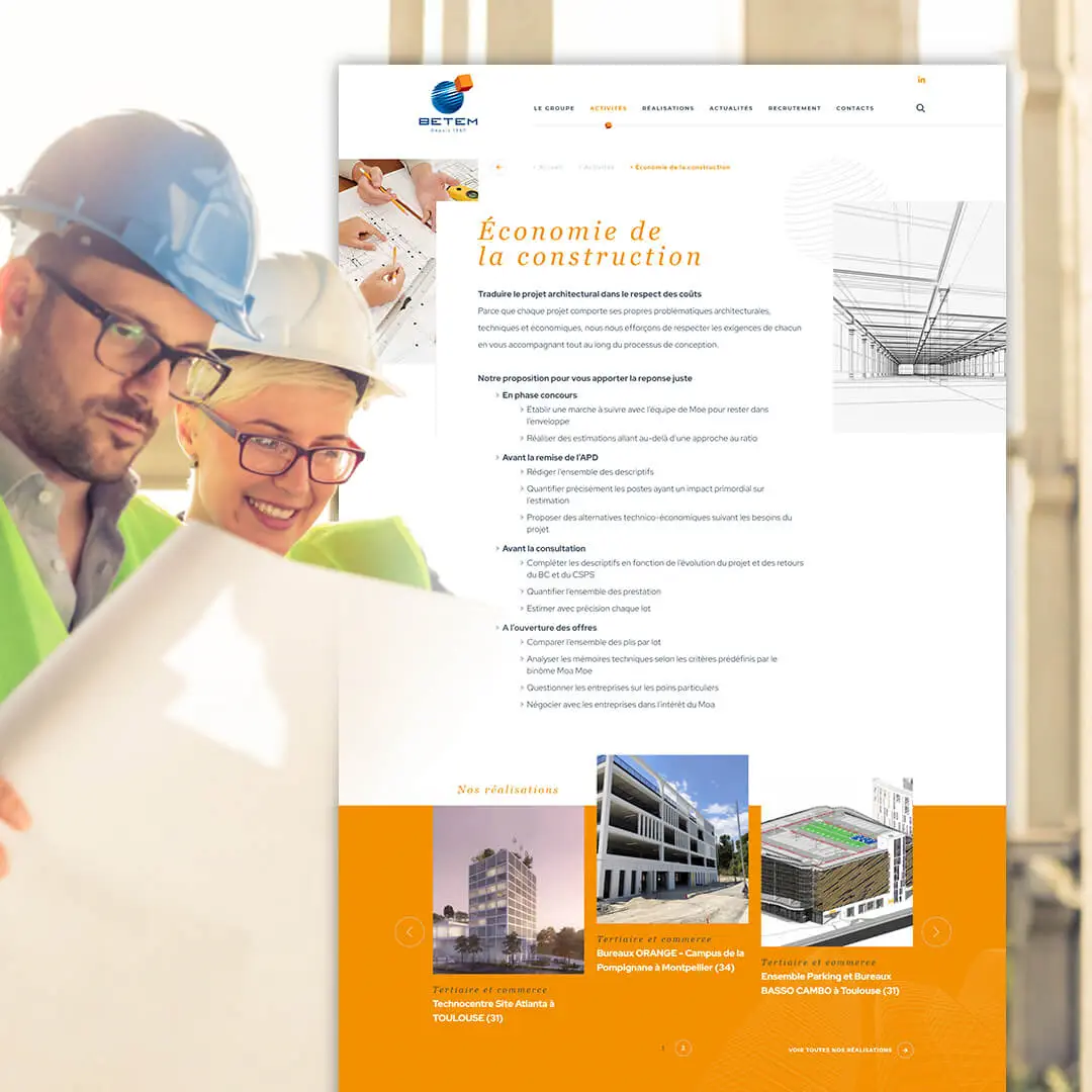Cr&eacute;ation de site internet BETEM