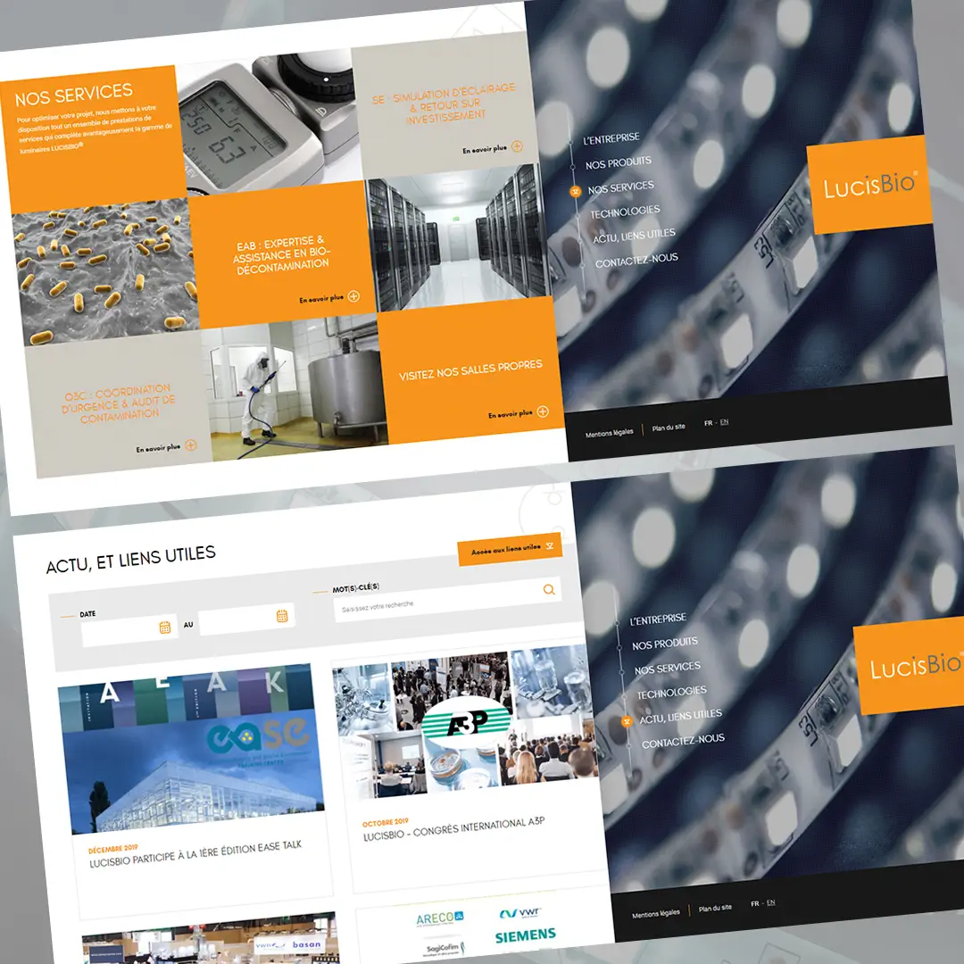 Conseil en communication, Création de site internet LucisBio