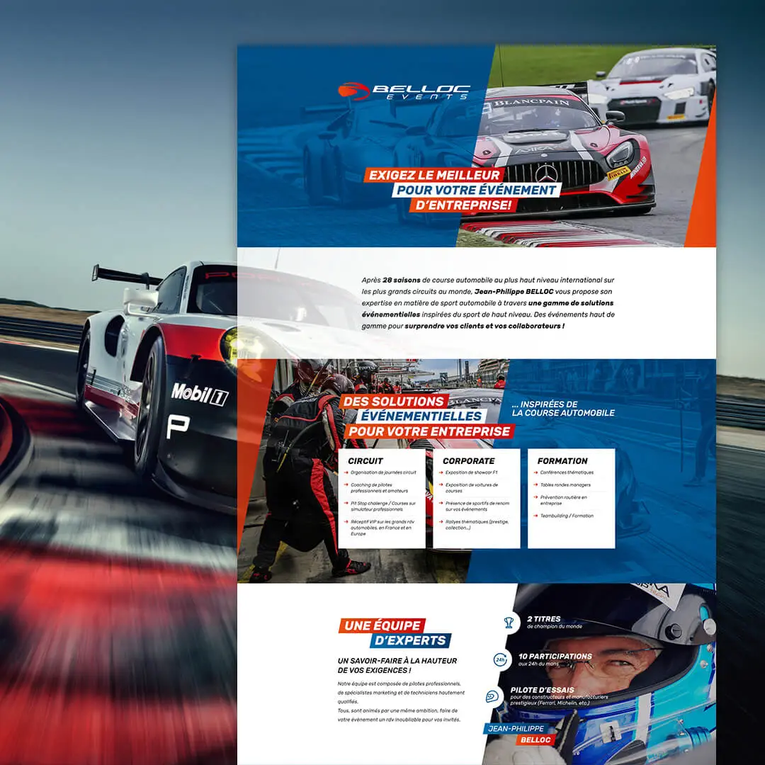Branding, Création de site internet Belloc Events