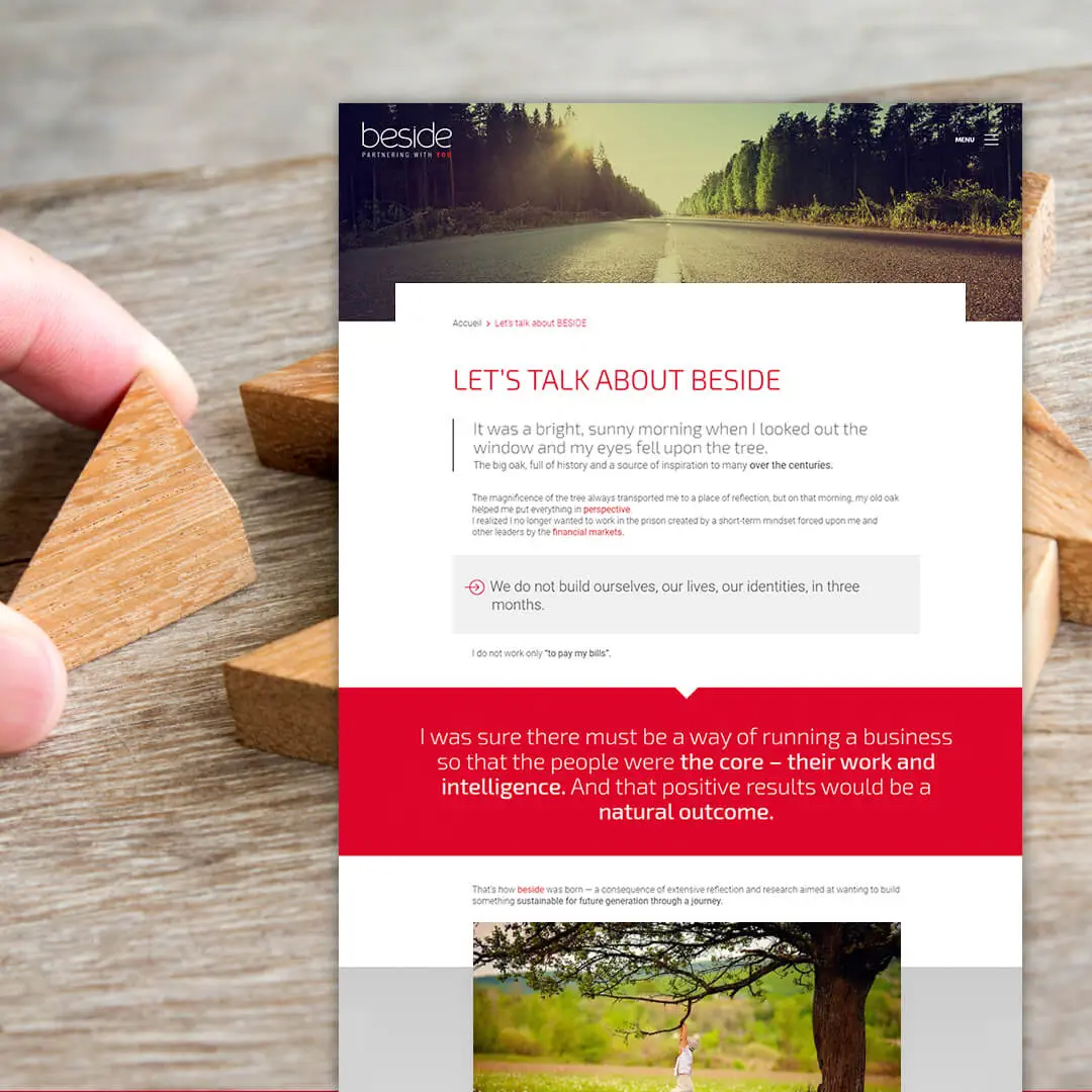 Branding, Création de site internet Beside