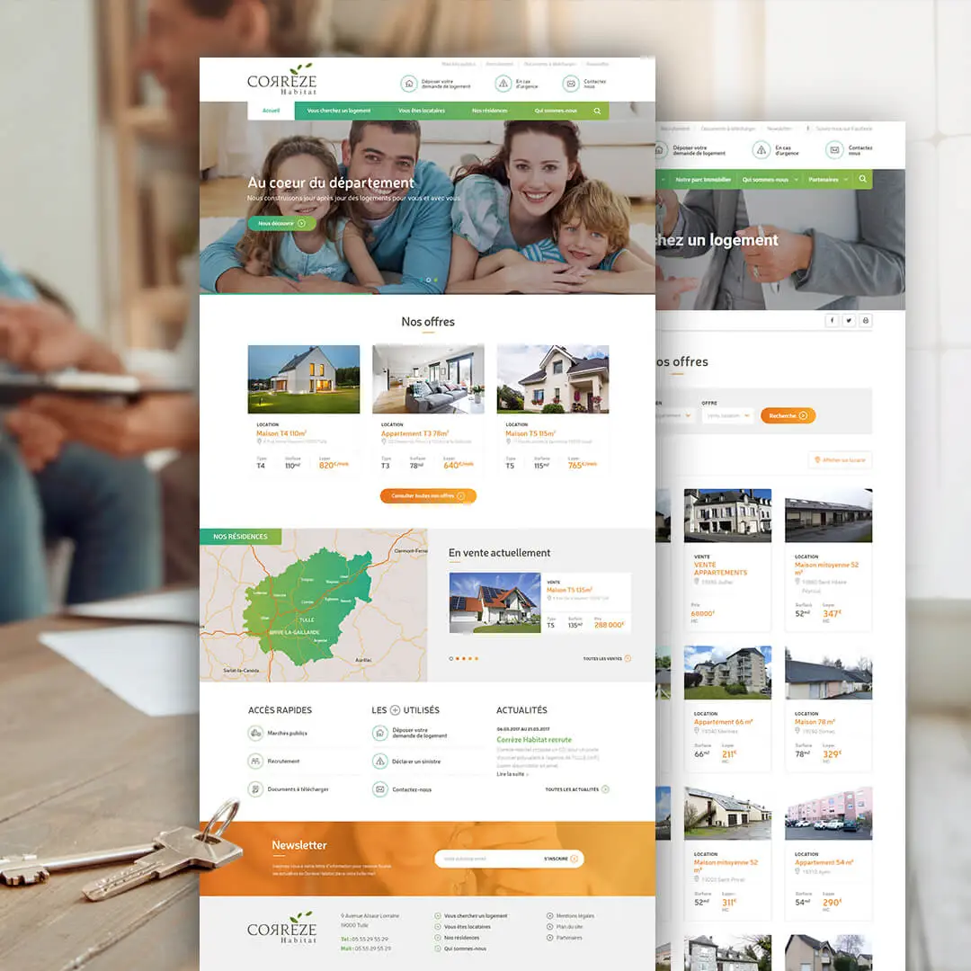 Création de site internet Corrèze Habitat