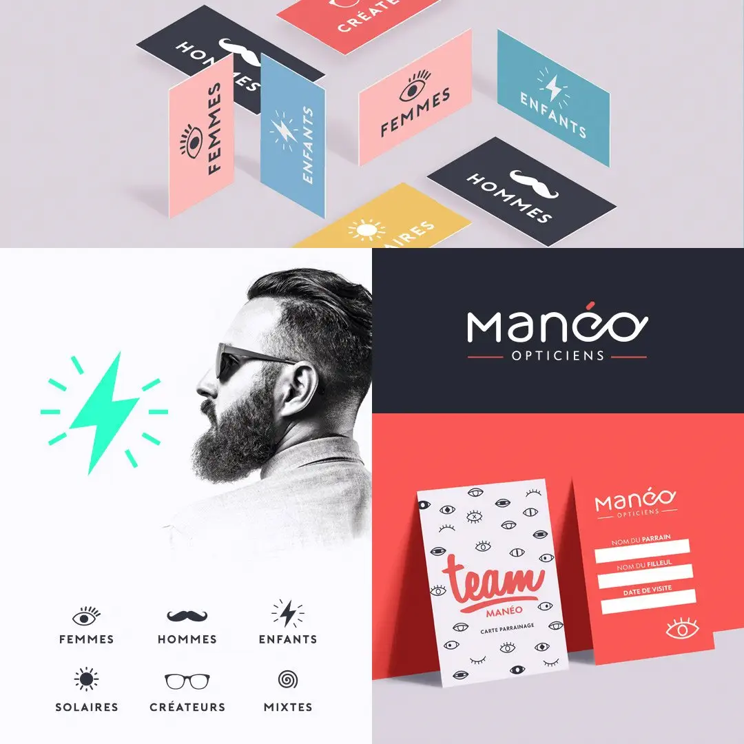 Conseil en communication, Branding, Digital Manéo Opticiens