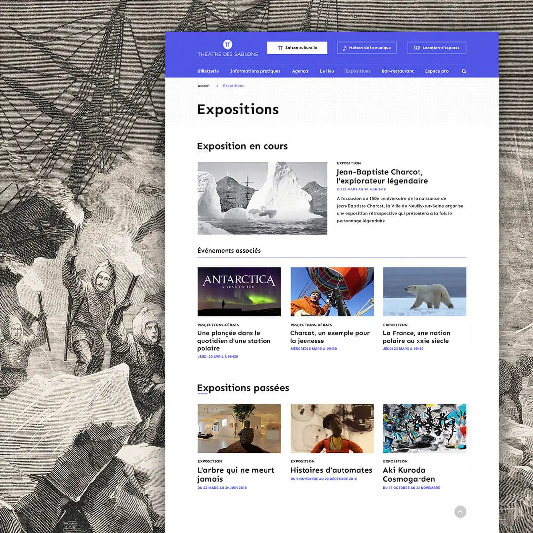 Création de site internet Théâtre des Sablons