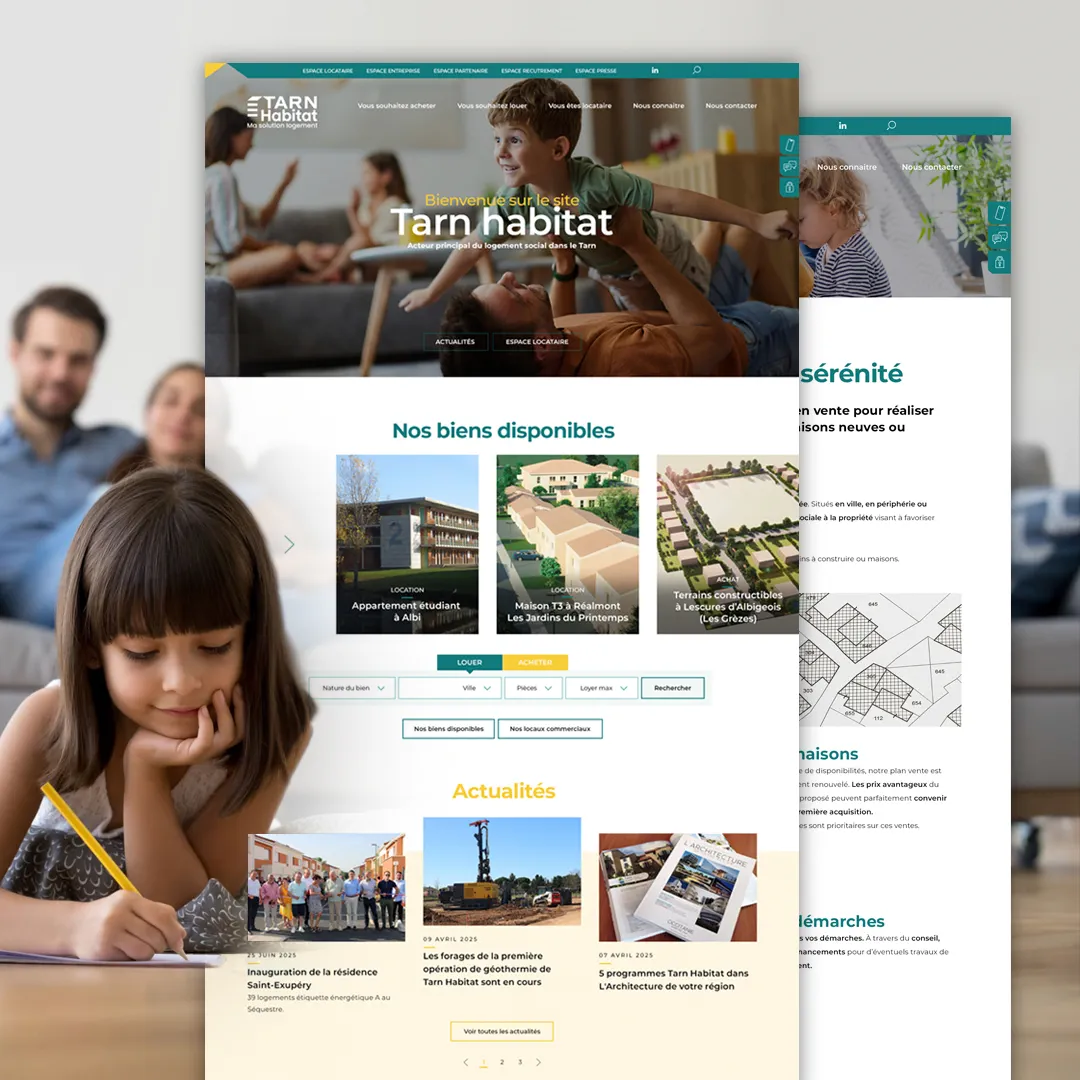 Cr&eacute;ation de site internet Tarn Habitat